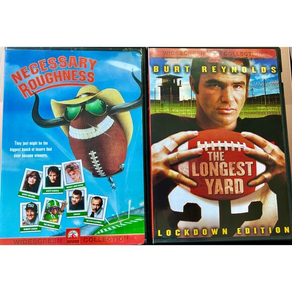 Old School Football Fans Lot Longest Yard 1974 Necessary Roughness 1991 TE6 - Picture 1 of 2